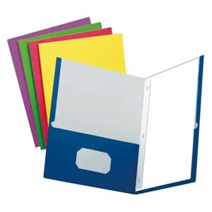 Oxford Basic 2-Pocket Folder With 3 Prongs